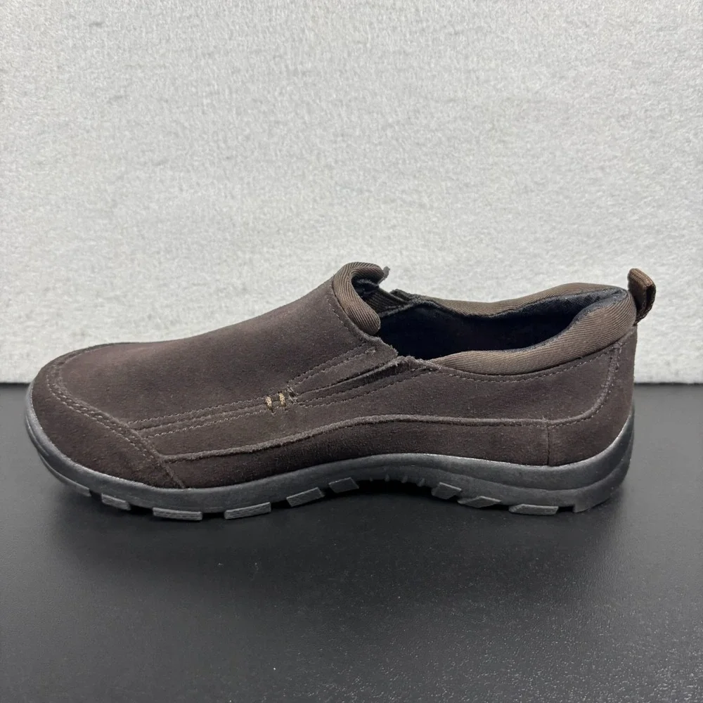 Lands'‎ End Kids All Weather Casual Slip-On Shoes Brown Suede Youth Size 4M